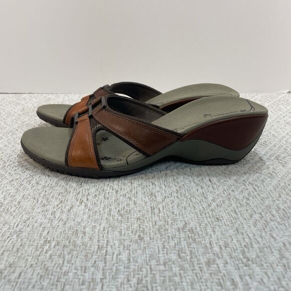 Merrell Womens 9 Air Cushion Slide Sandals Dewberry Brown - Picture 5 of 9